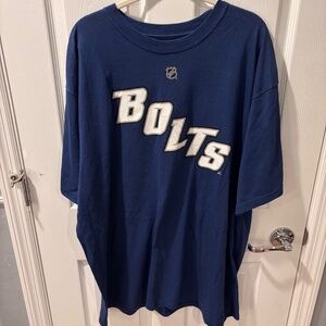 Reebok NHL Tampa Bay Lightning Bolts Team Stamkos 91 Tee Blue/White Size 2XL